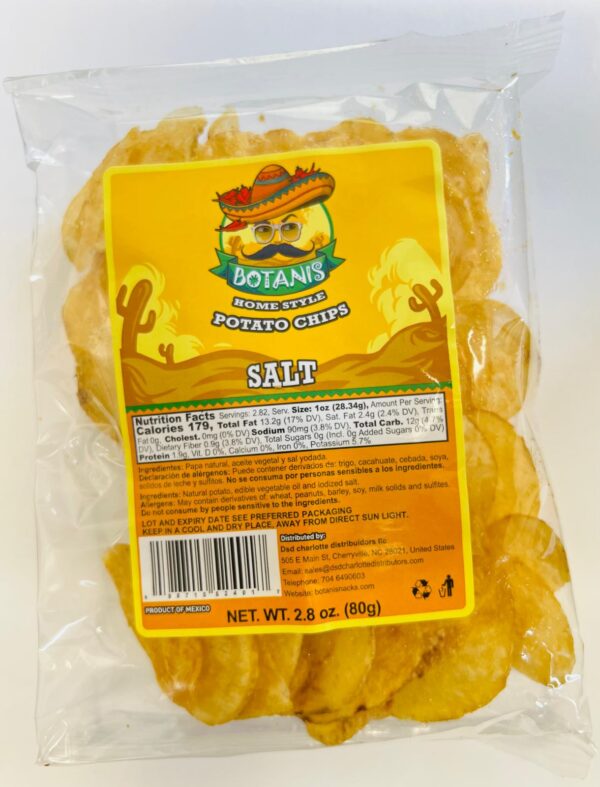 Botanis Home Style potato chips 2.8 oz Sal